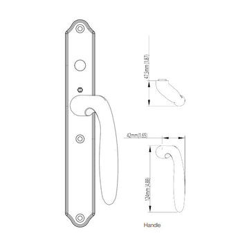 HOPPE HLS 9000 Sliding Door Handle Set with Verona Lever Fixed Dummy, Matte Black